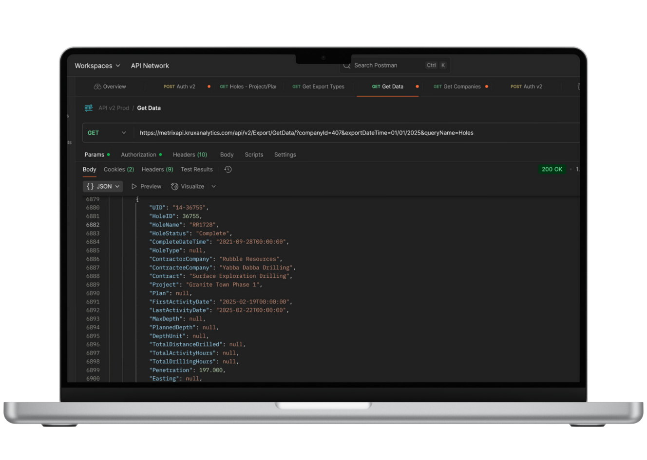 KruxLog features Advanced Core Recovery on tablet