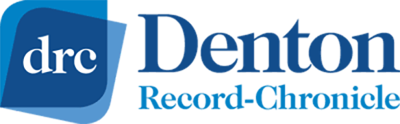 Denton Record-Chronicle logo featuring the letters d-r-c on a blue design.