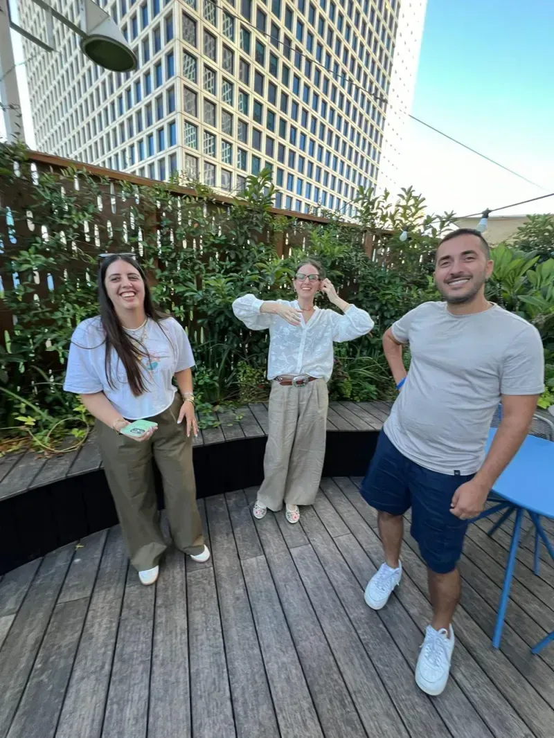 Prime Security team hanging out on rooftop