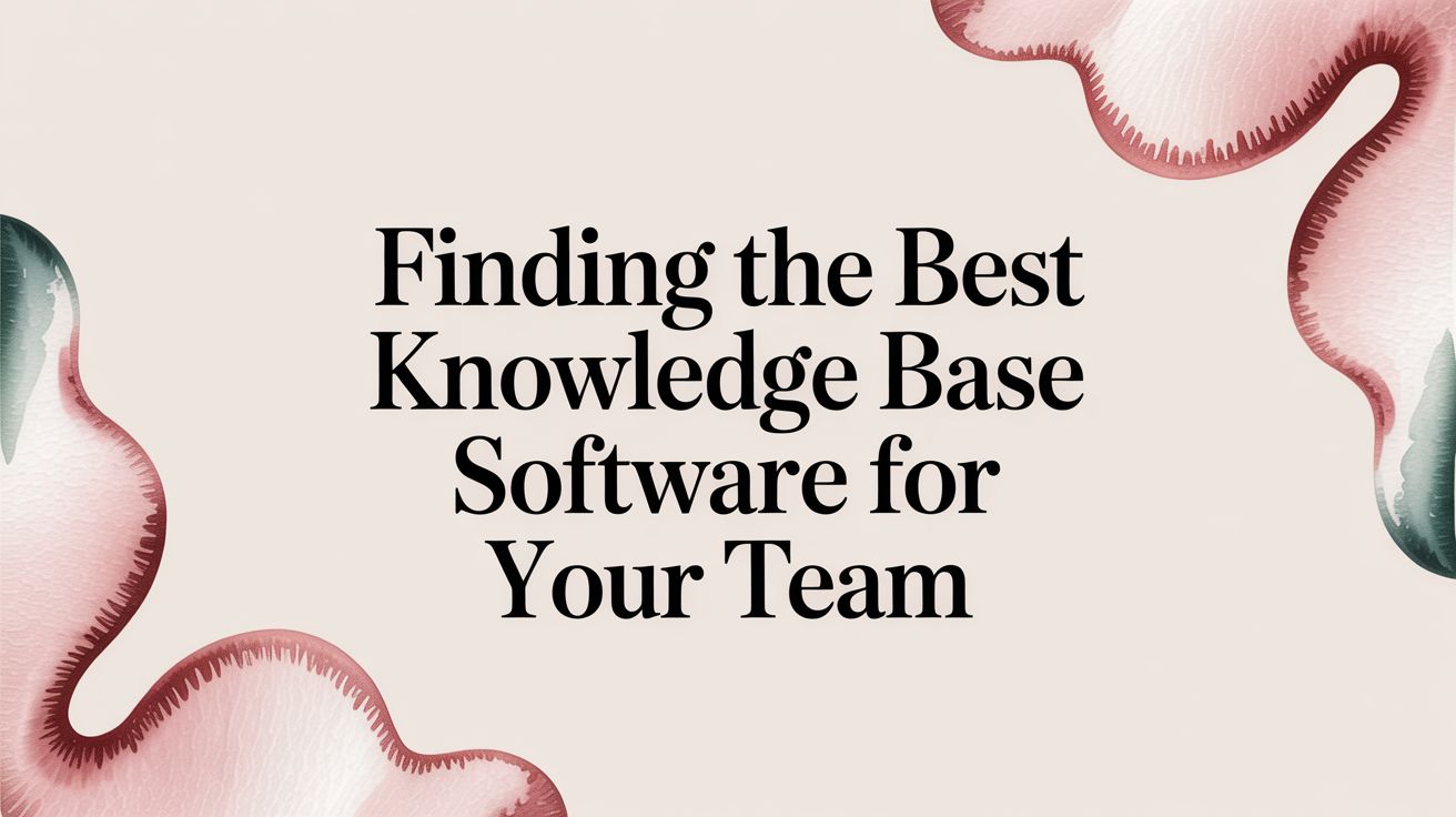 Finding the Best Knowledge Base Software for Your Team