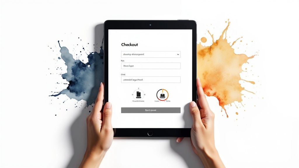Two different versions of a website design side-by-side, indicating an A/B test in progress.