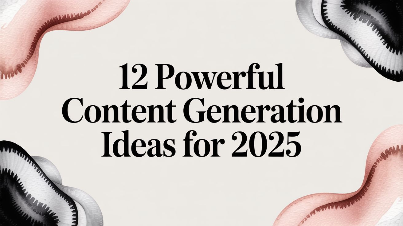 12 Powerful Content Generation Ideas for 2025