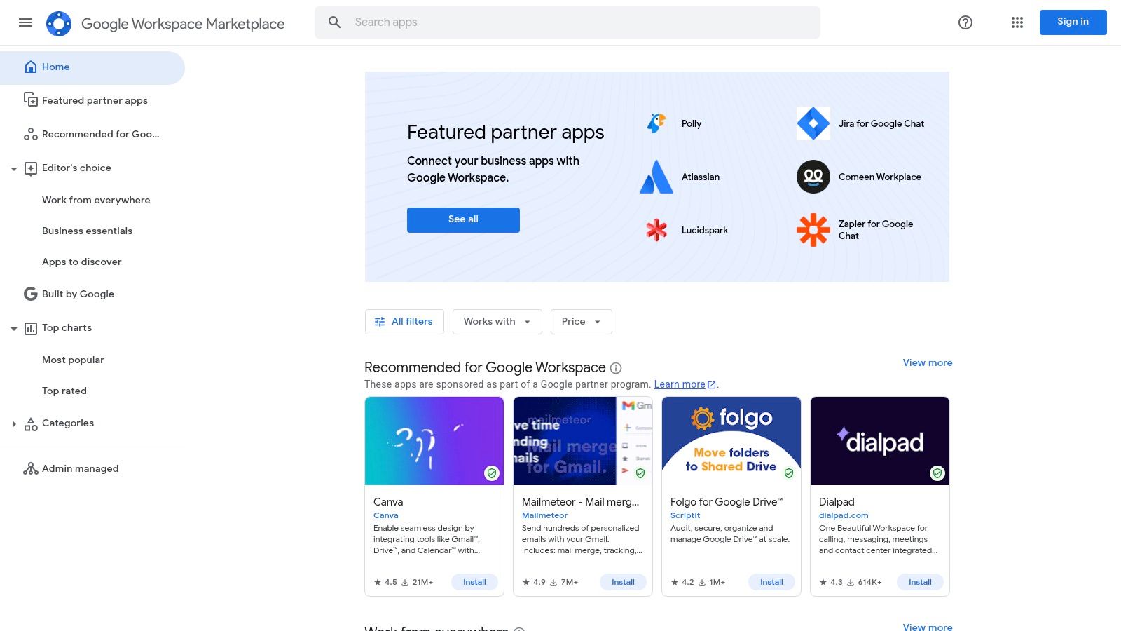Google Workspace Marketplace