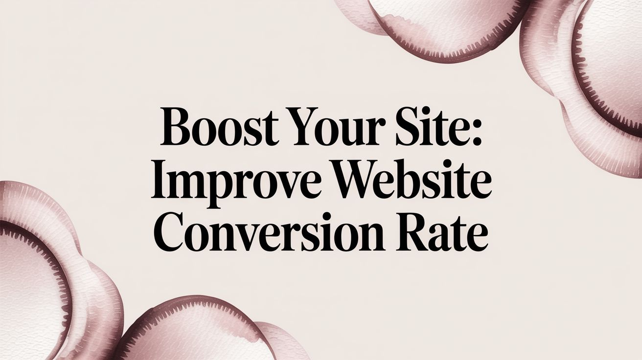 Boost Your Site: improve website conversion rate
