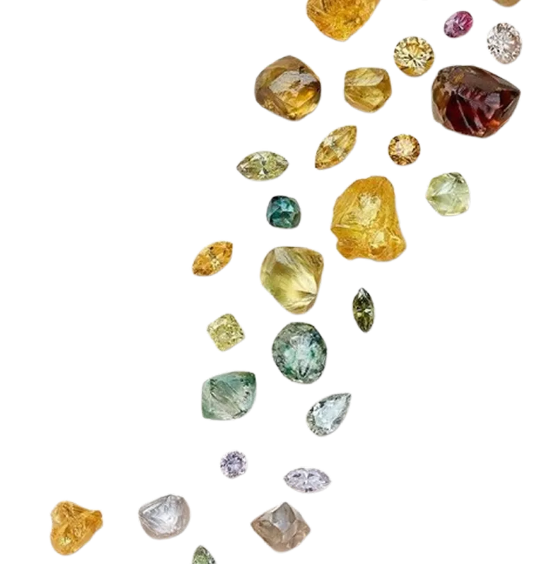 Colourful natural gemstones