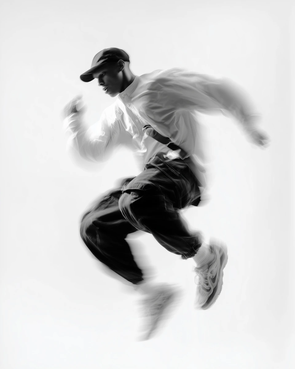 Human performing dynamic motion capture