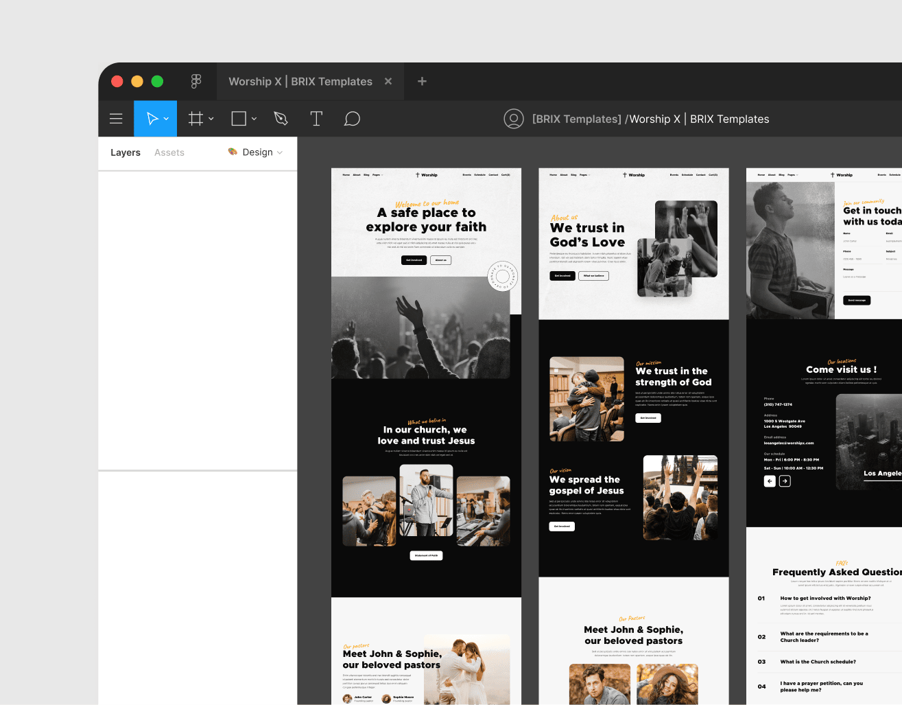 Figma Included - Worship X Webflow Template
