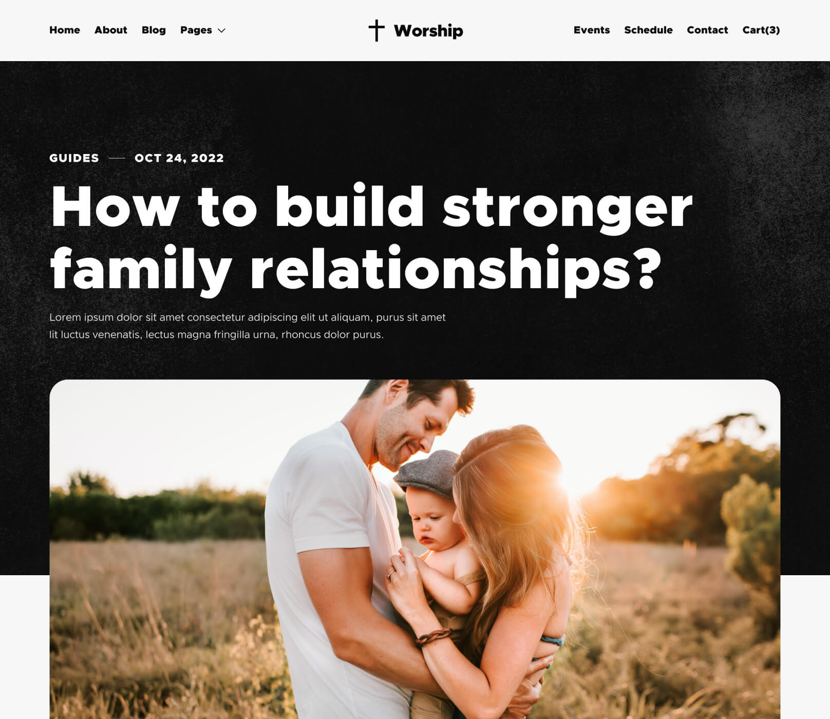 Worship X - Blog Post Page - Church Webflow Template