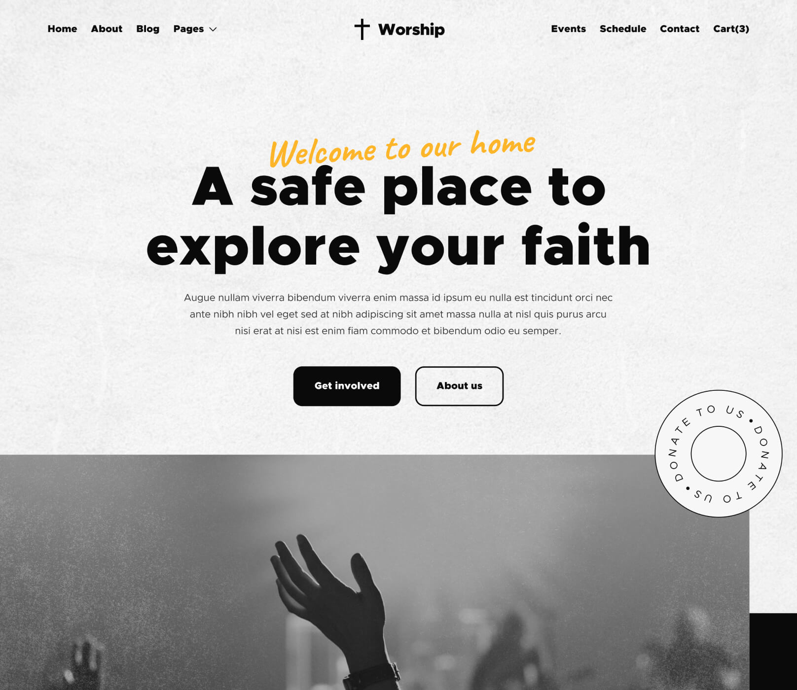 Worship X - Home V1 Page - Church Webflow Template