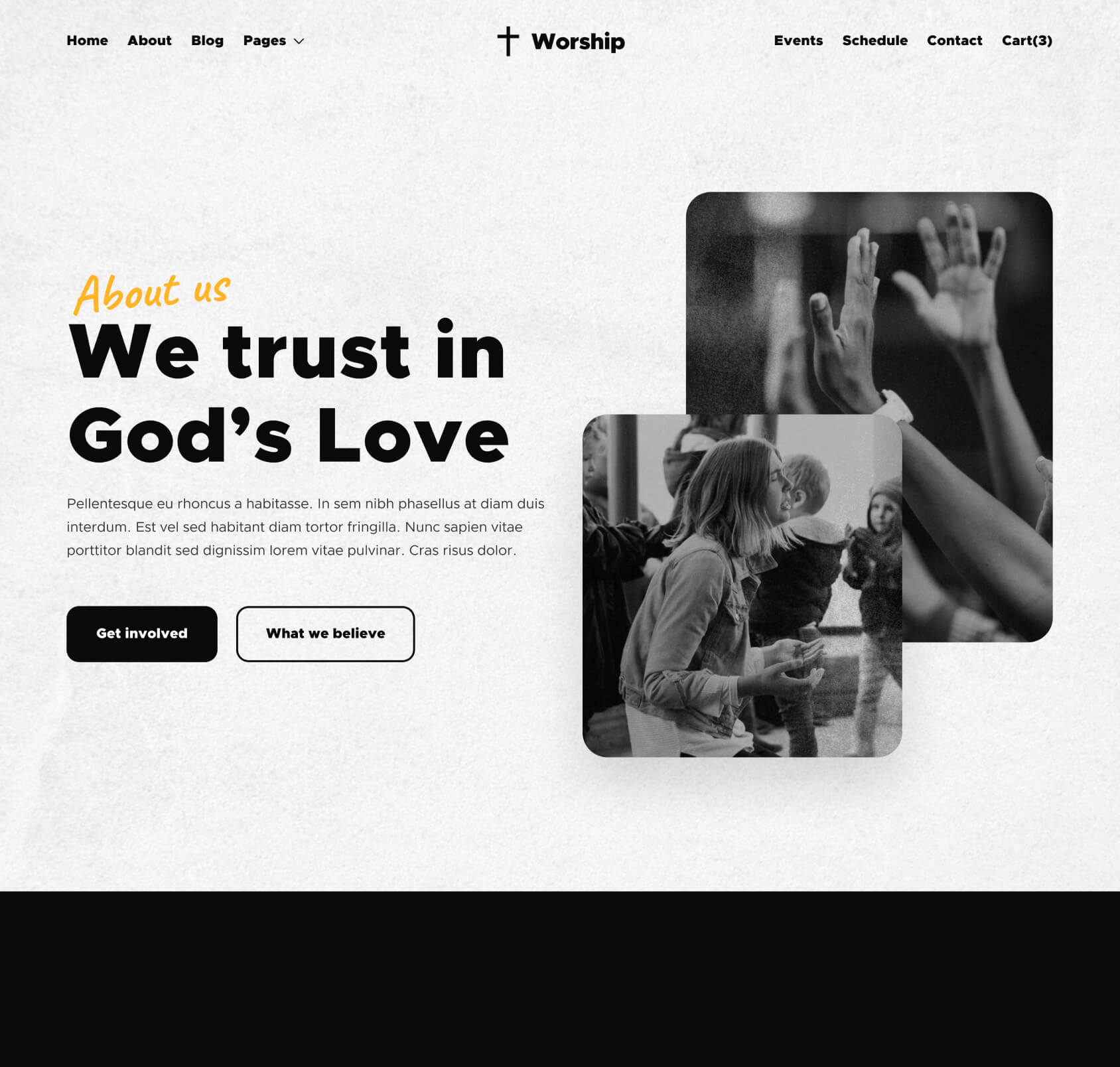 Worship X - About Page - Church Webflow Template