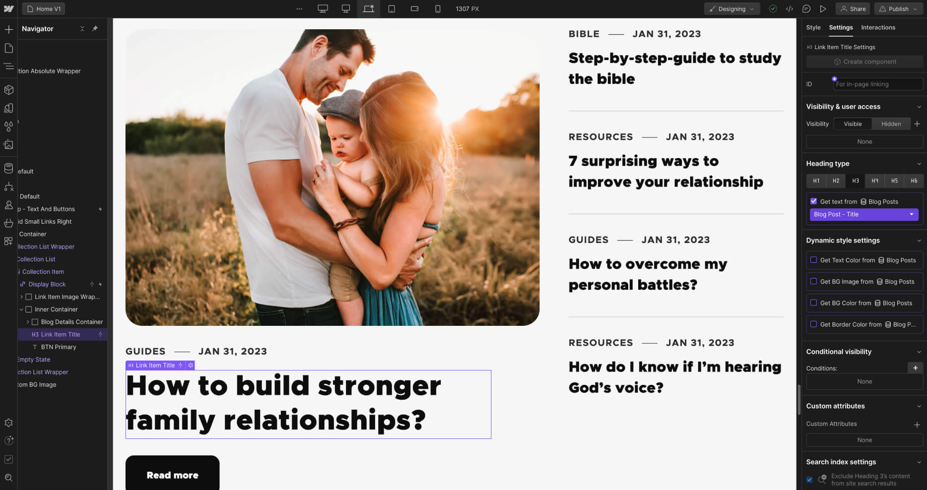 CMS Content - Worship X Webflow Template