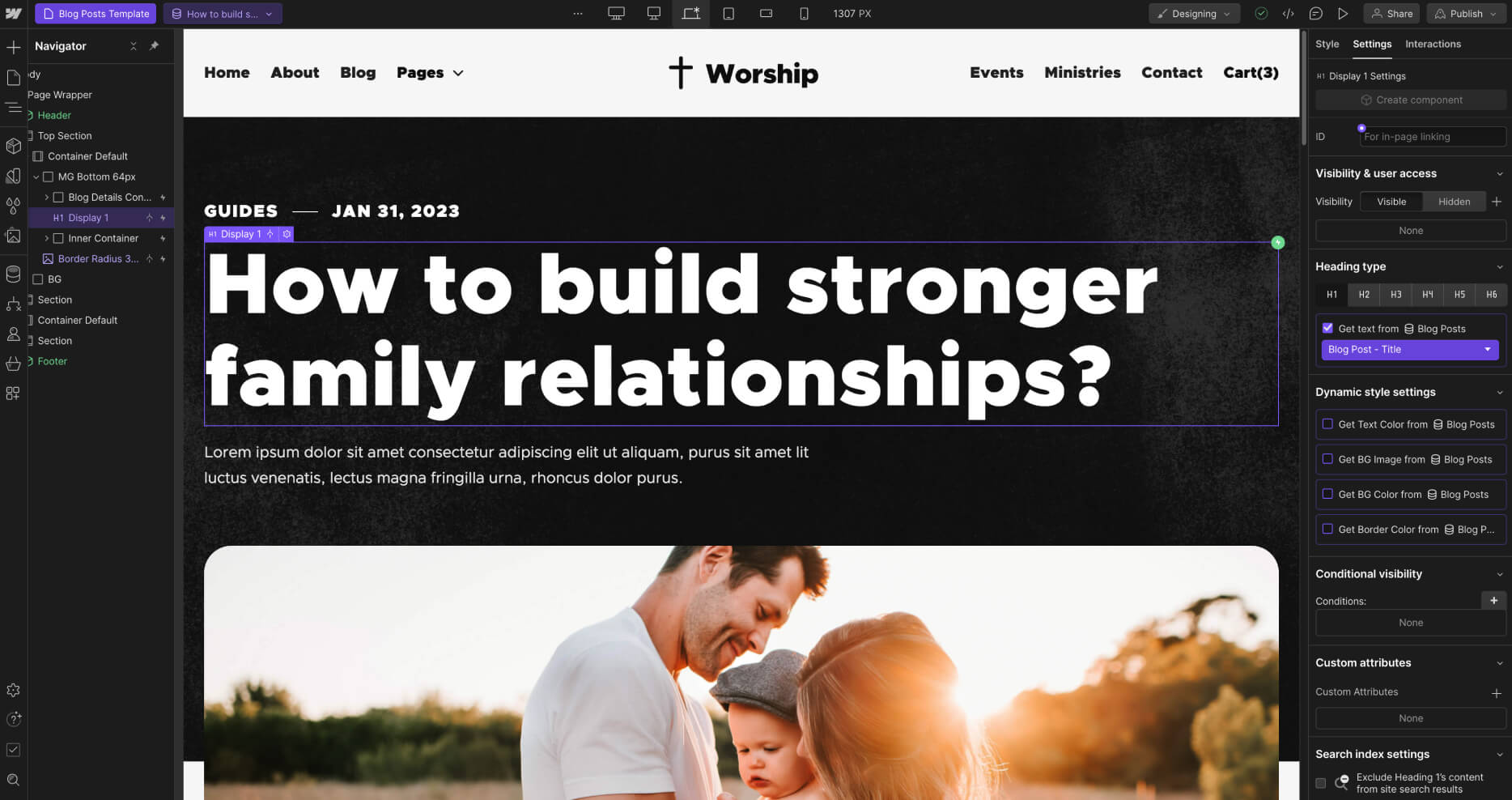 CMS Page - Worship X Webflow Template