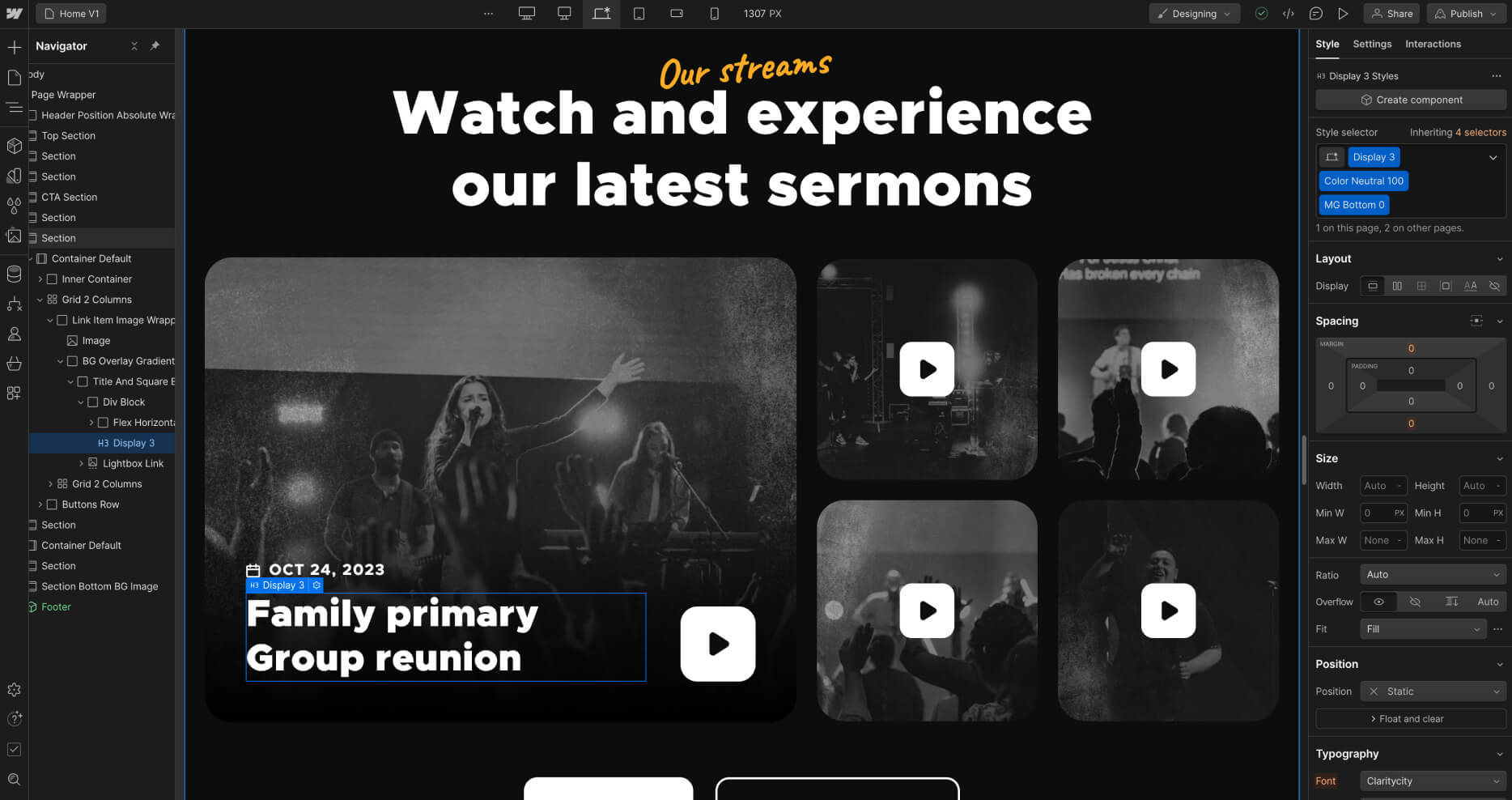 Static Content - Worship X Webflow Template