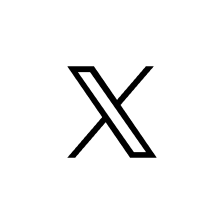 Black stylized letter X icon on a white rounded square background.