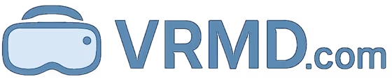Logo showing a blue VR headset icon followed by the text 'VRMD.com' in blue.