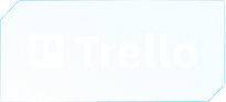 Trello company logo with white icon and text on a blue textured background.