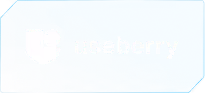 Useberry company logo with white text and abstract icon on blue textured background.