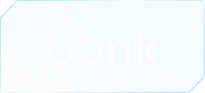 Dorik company logo on blue background.