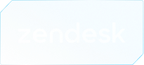 Zendesk company logo on a blue textured background.