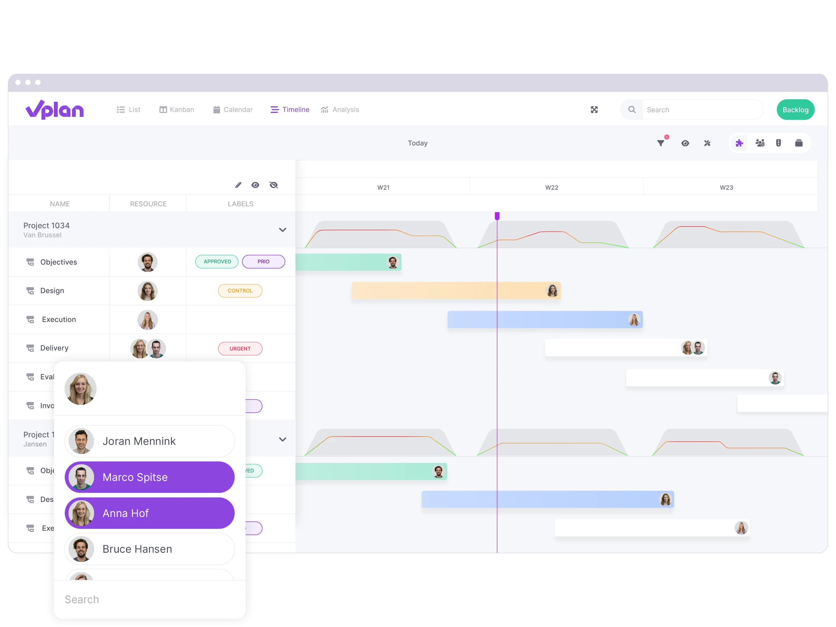 Plan long-term orders and projects with our timeline