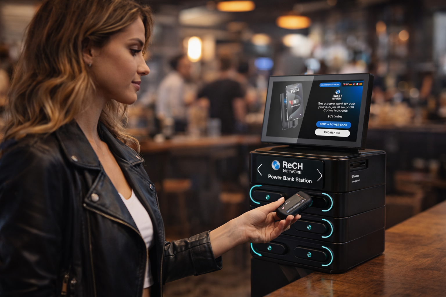 image of tech conference scene for a tech gadgets store