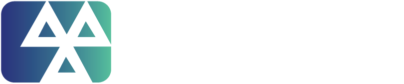 Peterborough MOT Station logo with three white interconnected triangles inside a rounded square colored blue to green gradient.