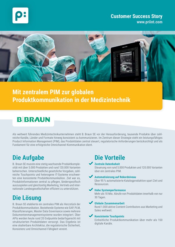 B. Braun Customer Success Story: Mit zentralem PIM zur globalen Omnichannel-Produktkommunikation