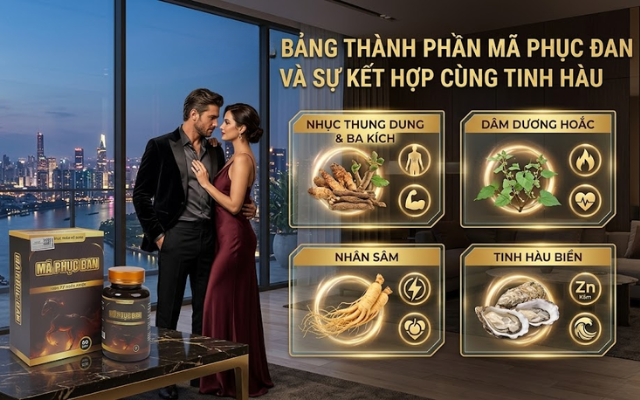 Khám phá bảng thành phần Mã Phục Đan và sự kết hợp cùng Tinh hàu