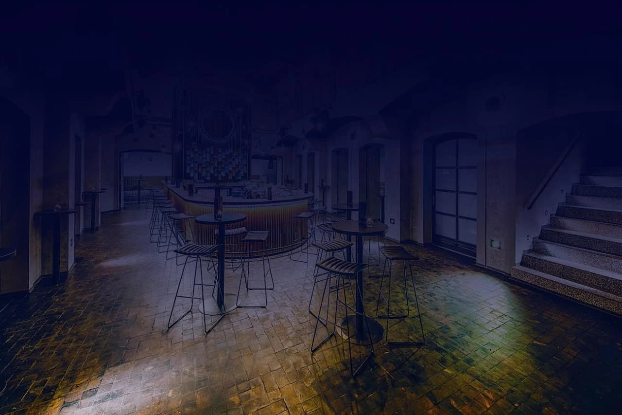 Moon Club and Lounge bar seating in Prague