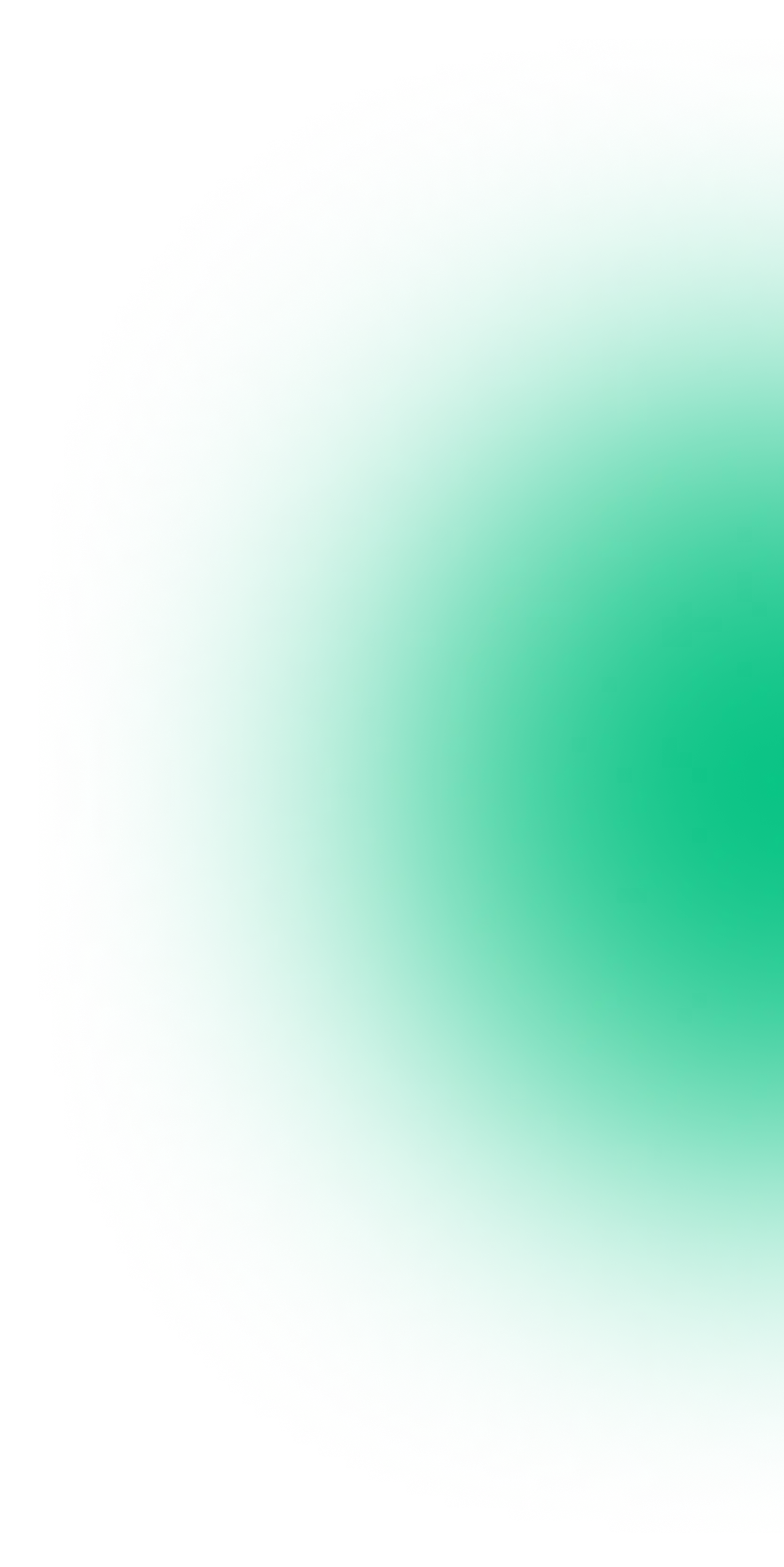 Green circular gradient with a soft glowing edge on a transparent background.