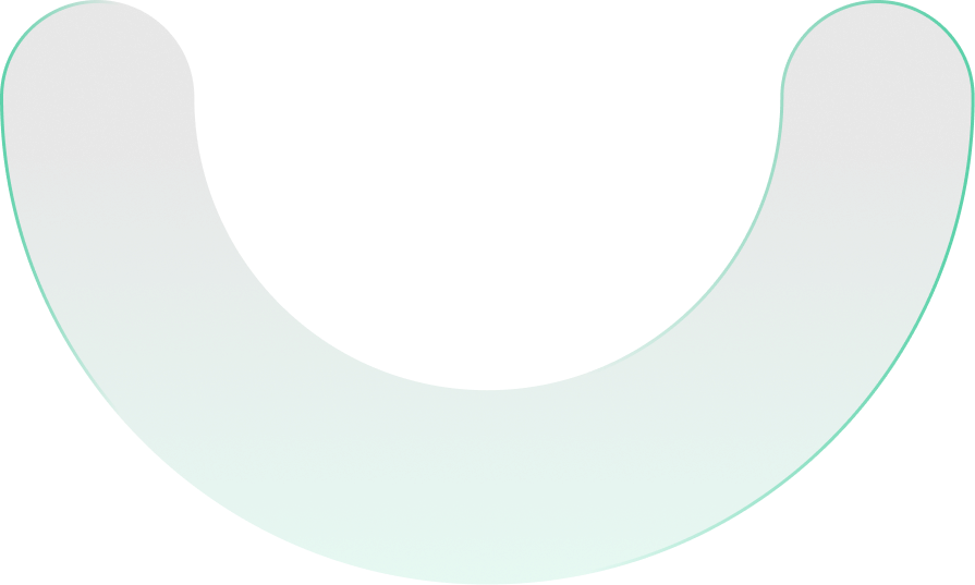 Green and black gradient curved shape with a thin green outline on a transparent background.
