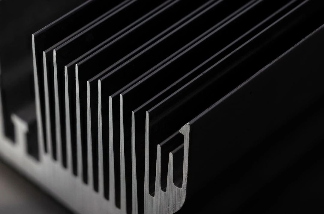 bent aluminum fins on a heat pump outdoor unit