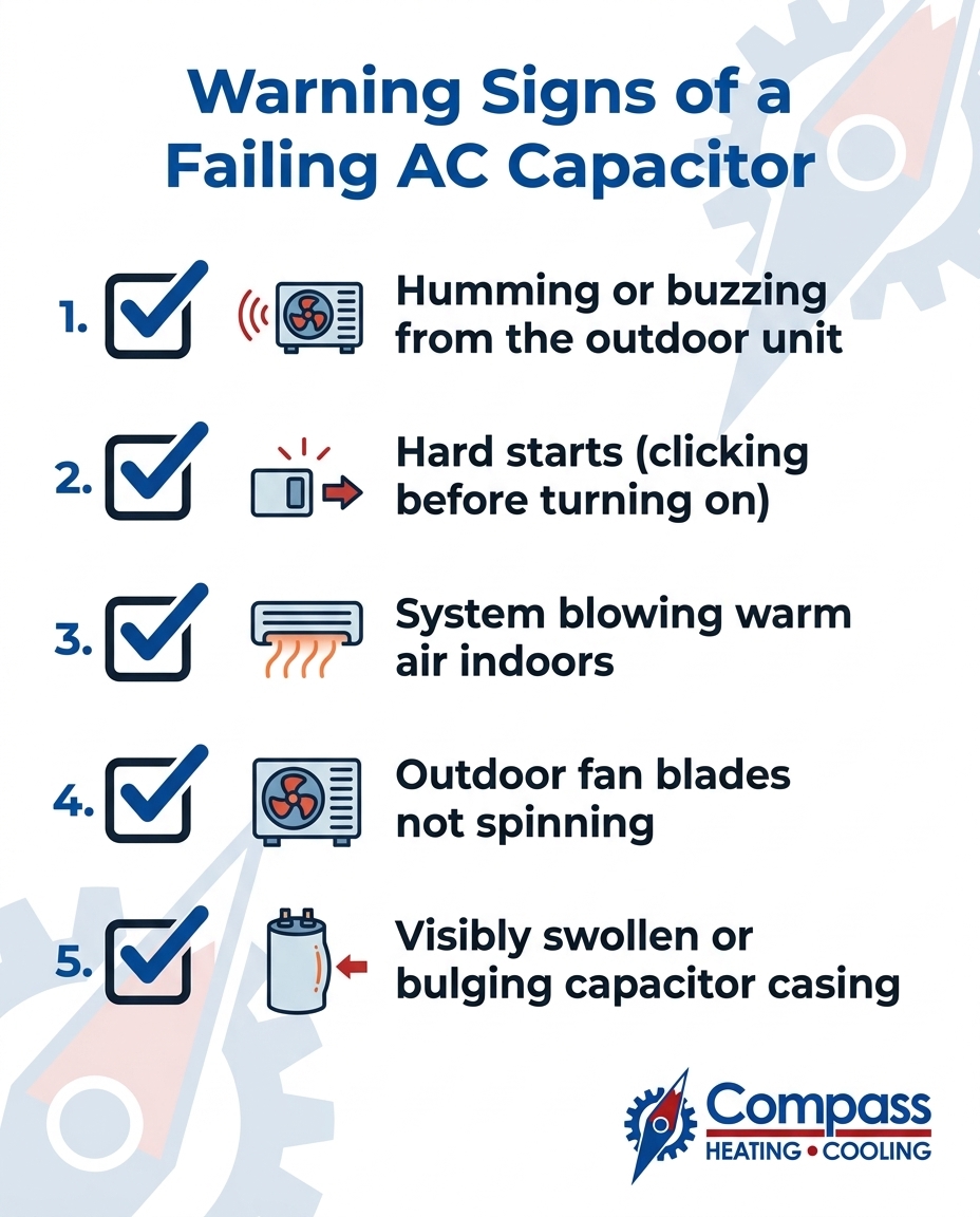 Warning Signs of a Failing AC Capacitor