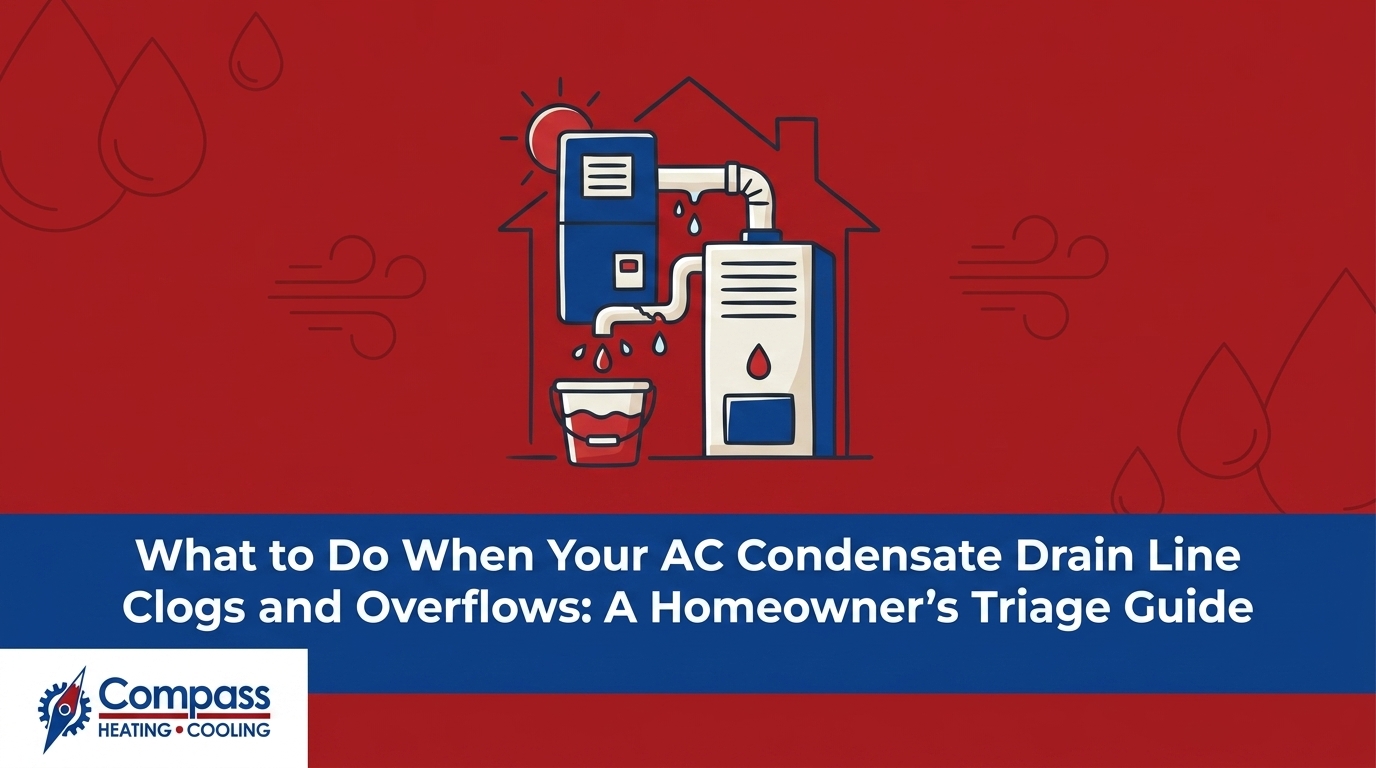 What to Do When Your AC Condensate Drain Line Clogs and Overflows