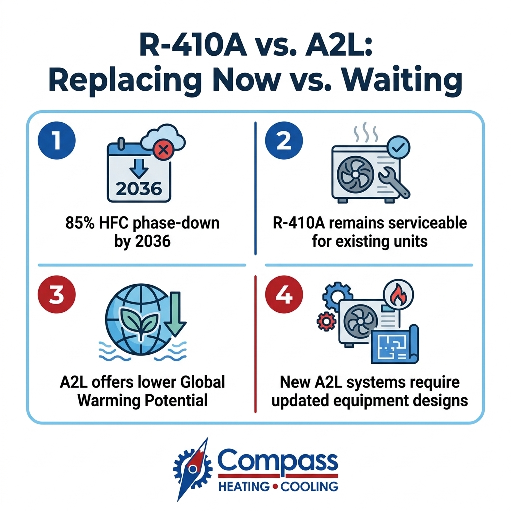 R-410A vs. A2L: Replacing Now vs. Waiting