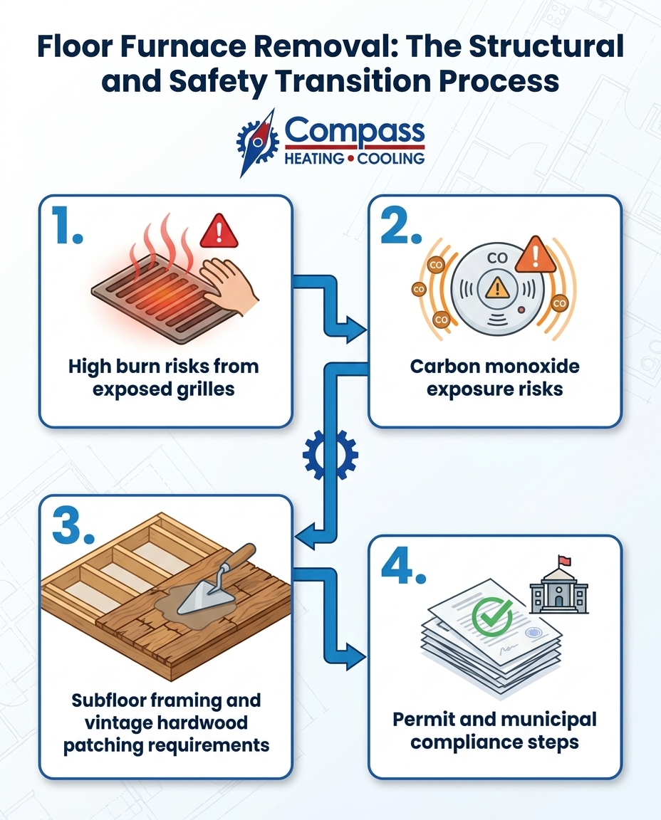 Floor Furnace Removal: The Structural and Safety Transition Process