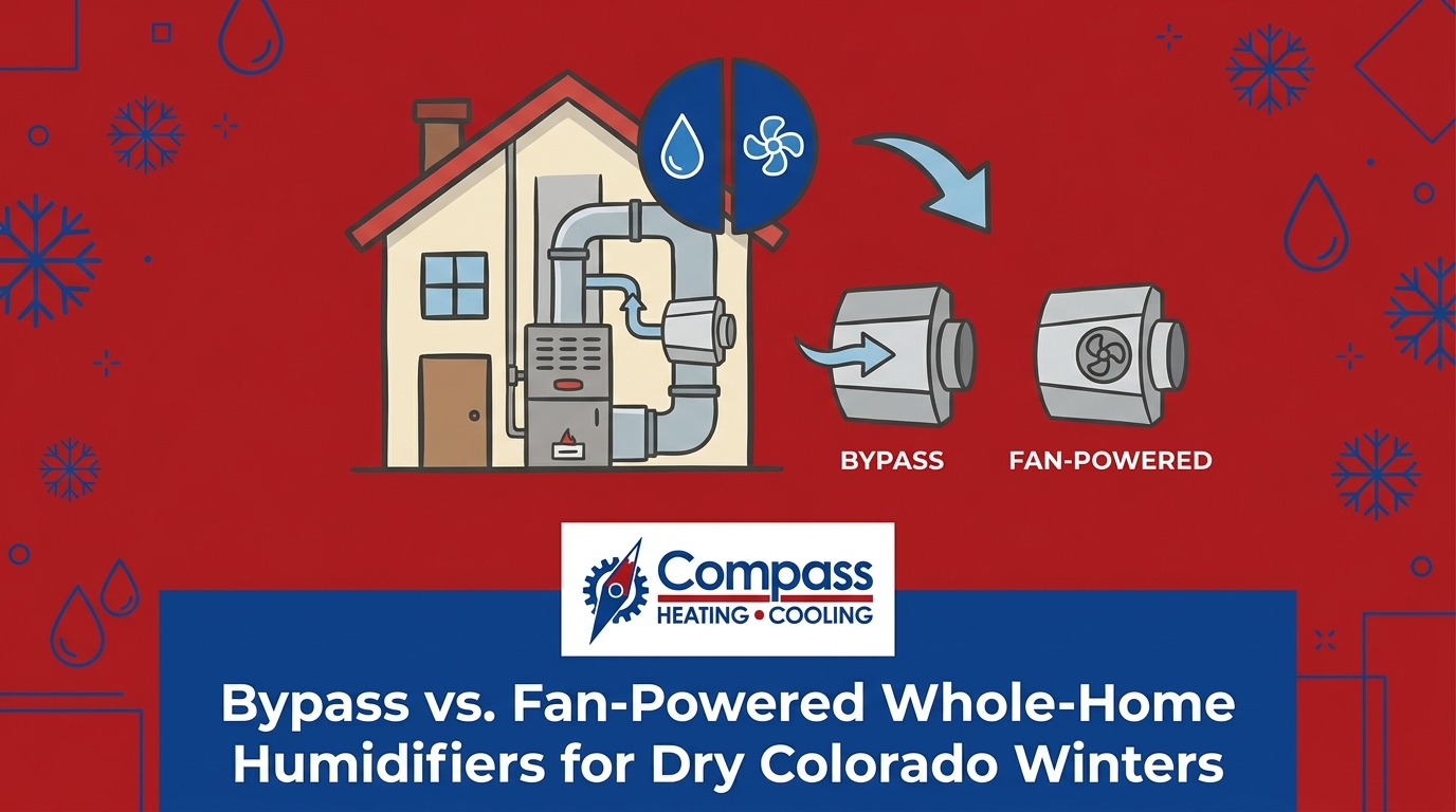 Bypass vs Fan-Powered Whole-Home Humidifiers for Dry Colorado Winters