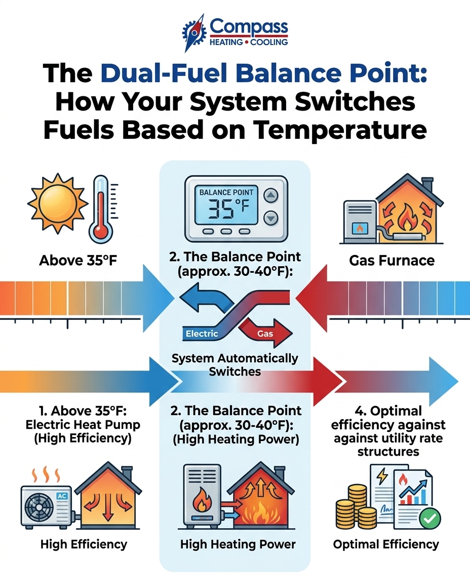 The Dual-Fuel Balance Point: How Your System Switches Fuels Based on Temperature