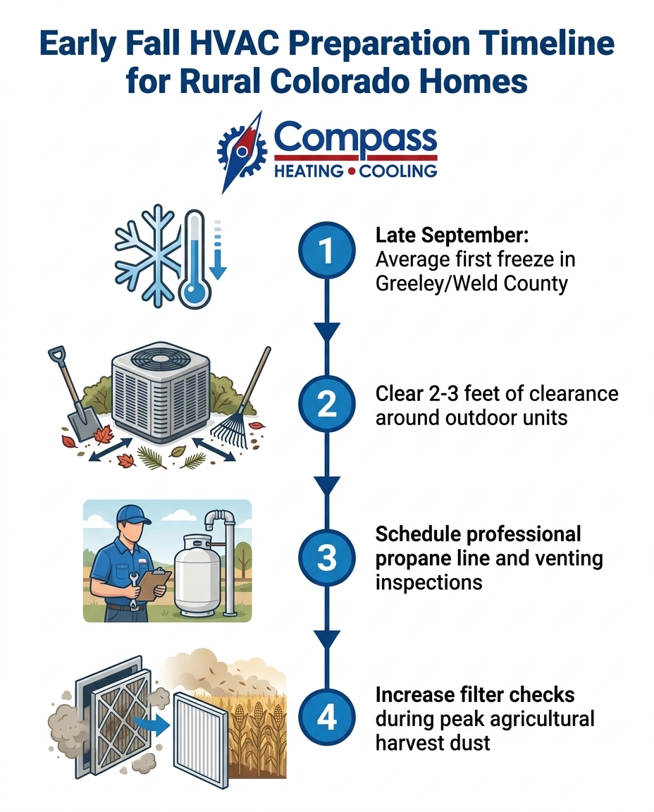 Early Fall HVAC Preparation Timeline for Rural Colorado Homes