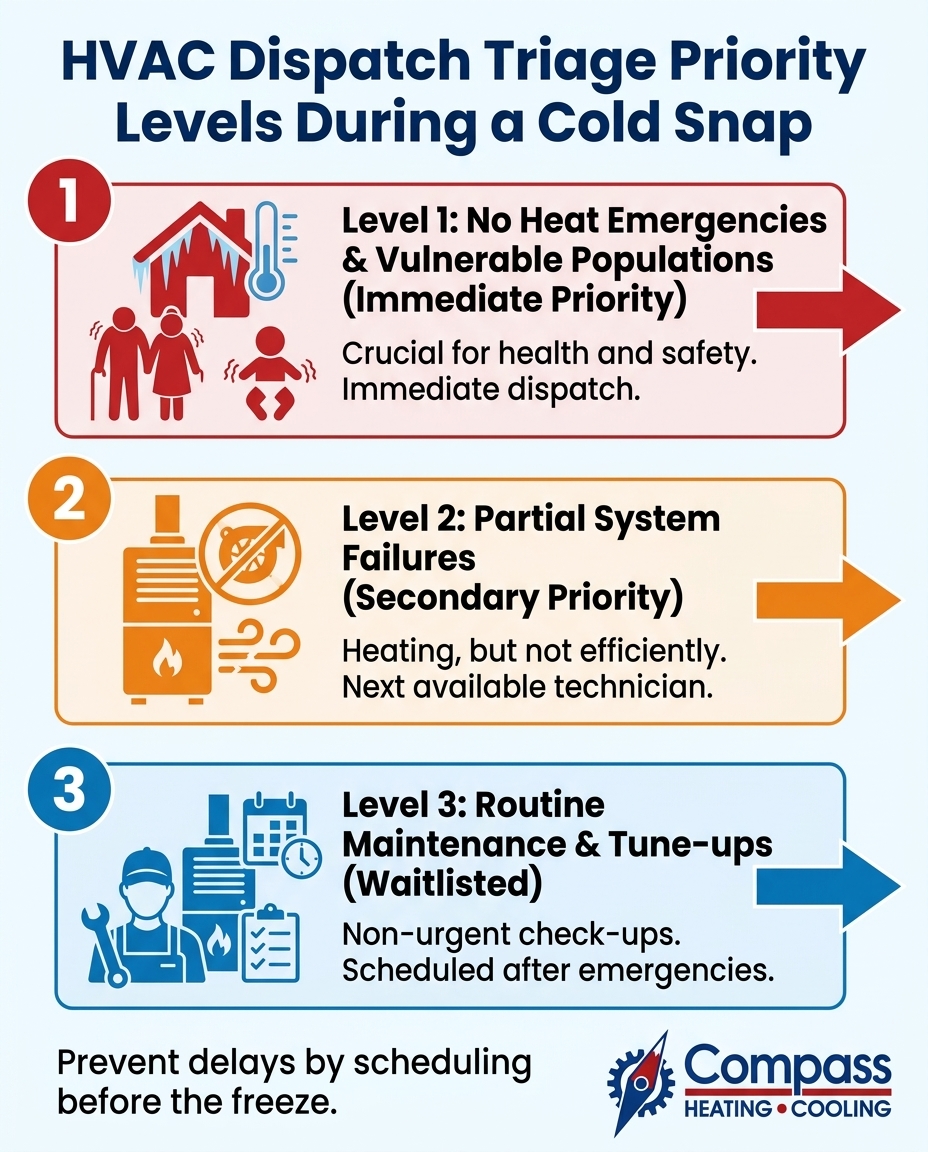 HVAC Dispatch Triage Priority Levels During a Cold Snap