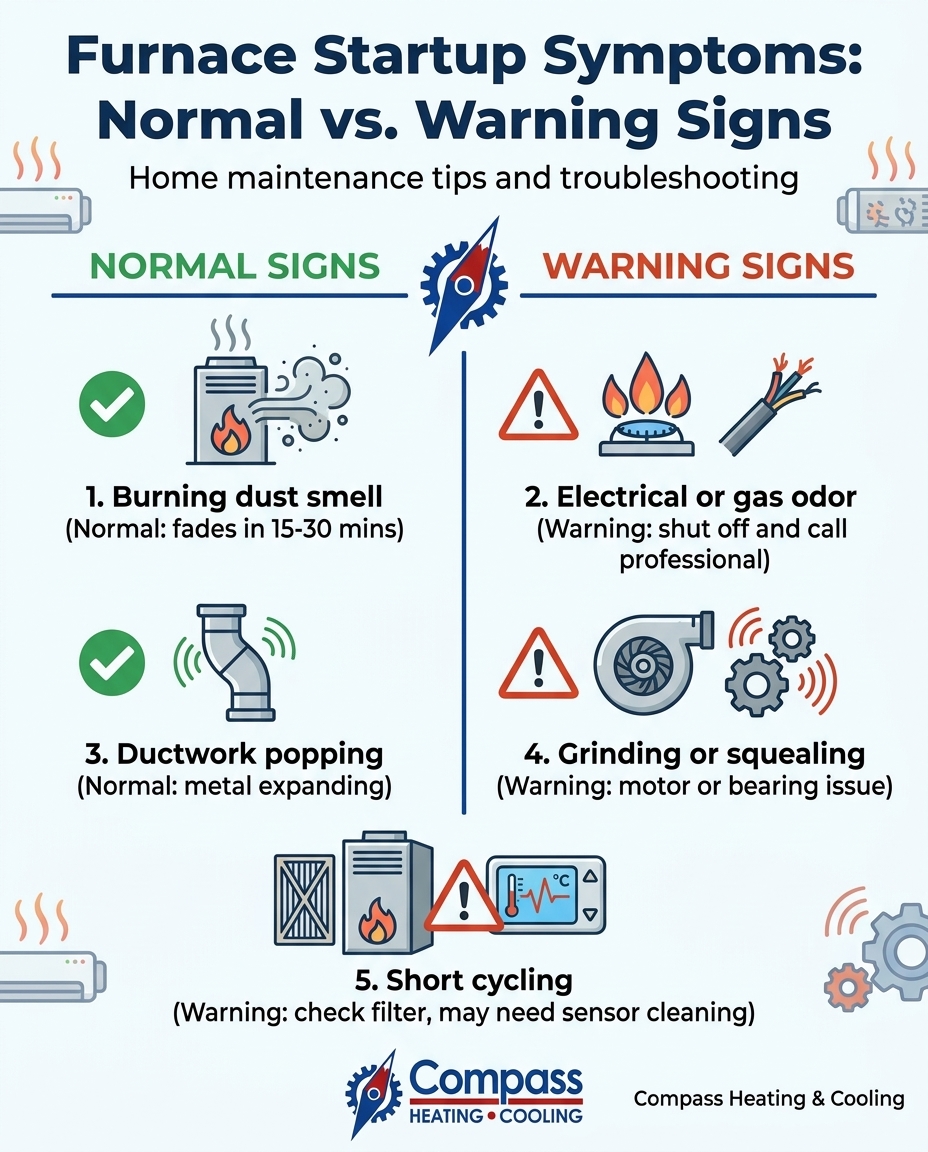 Furnace Startup Symptoms: Normal vs. Warning Signs