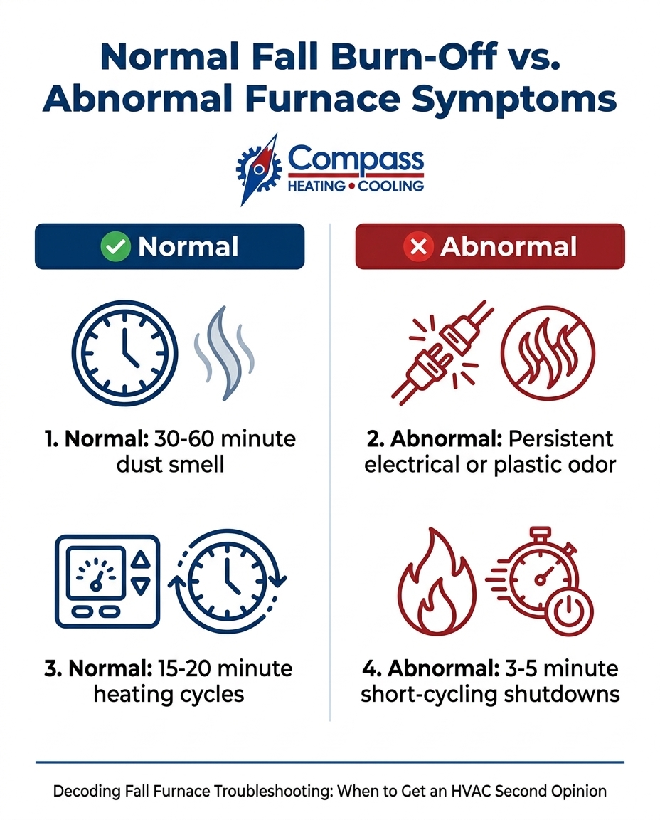 Normal Fall Burn-Off vs. Abnormal Furnace Symptoms