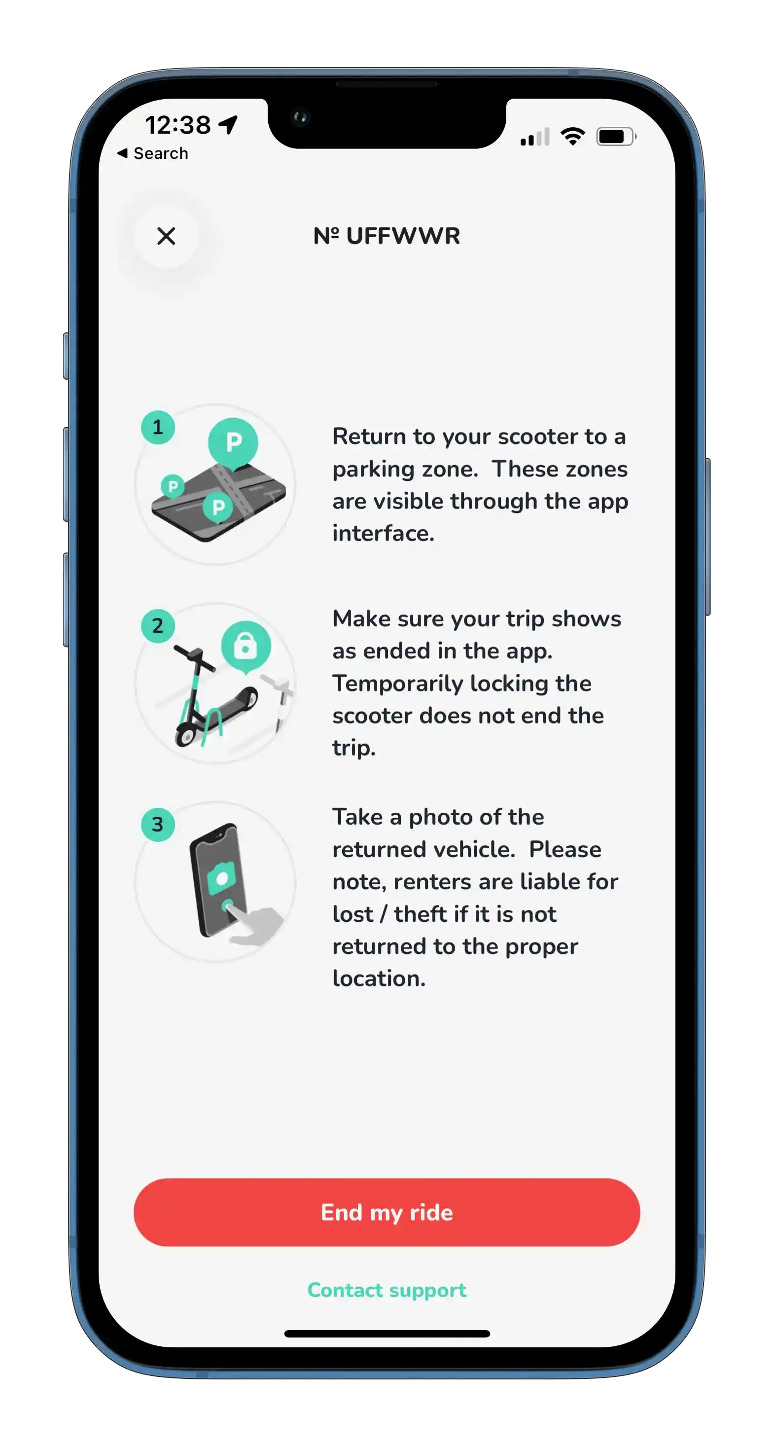 End Trip Instructions