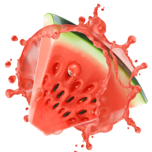 A watermelon with a slice missing.