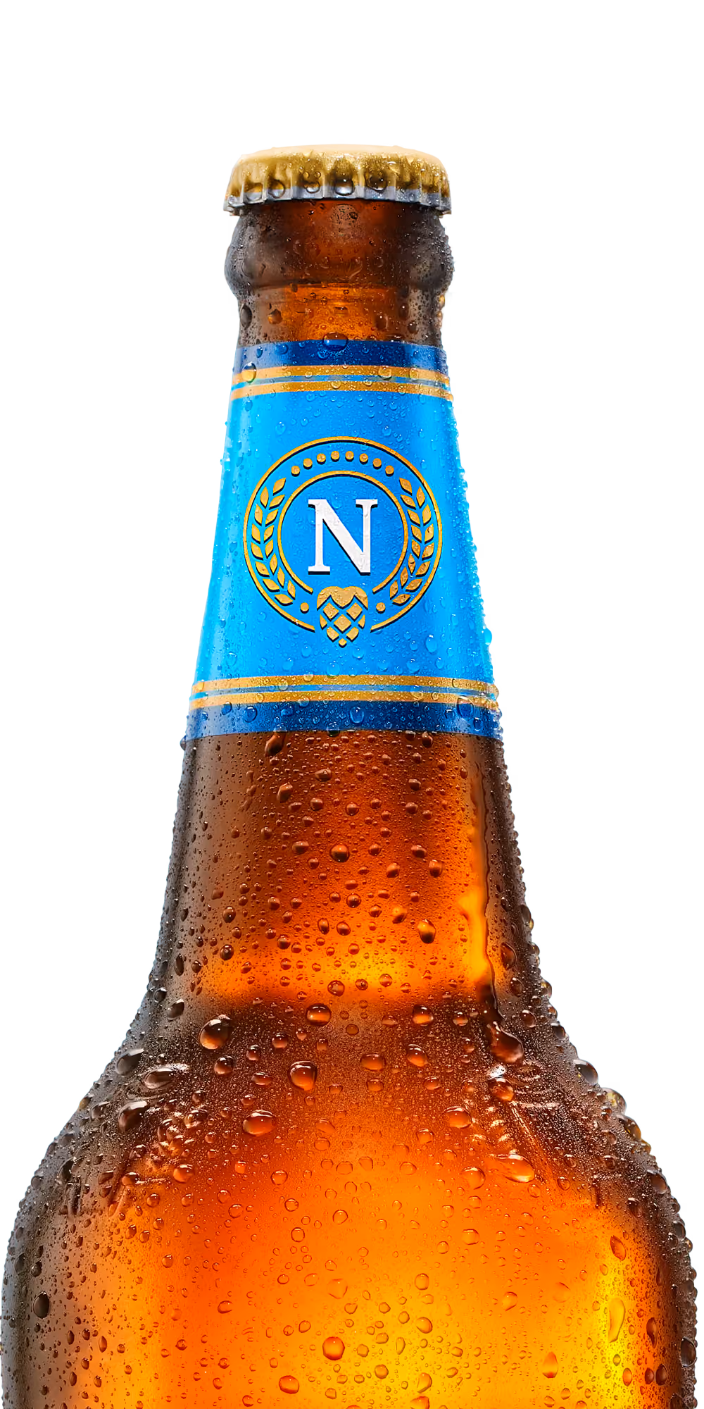 Botella de litro de Amstel