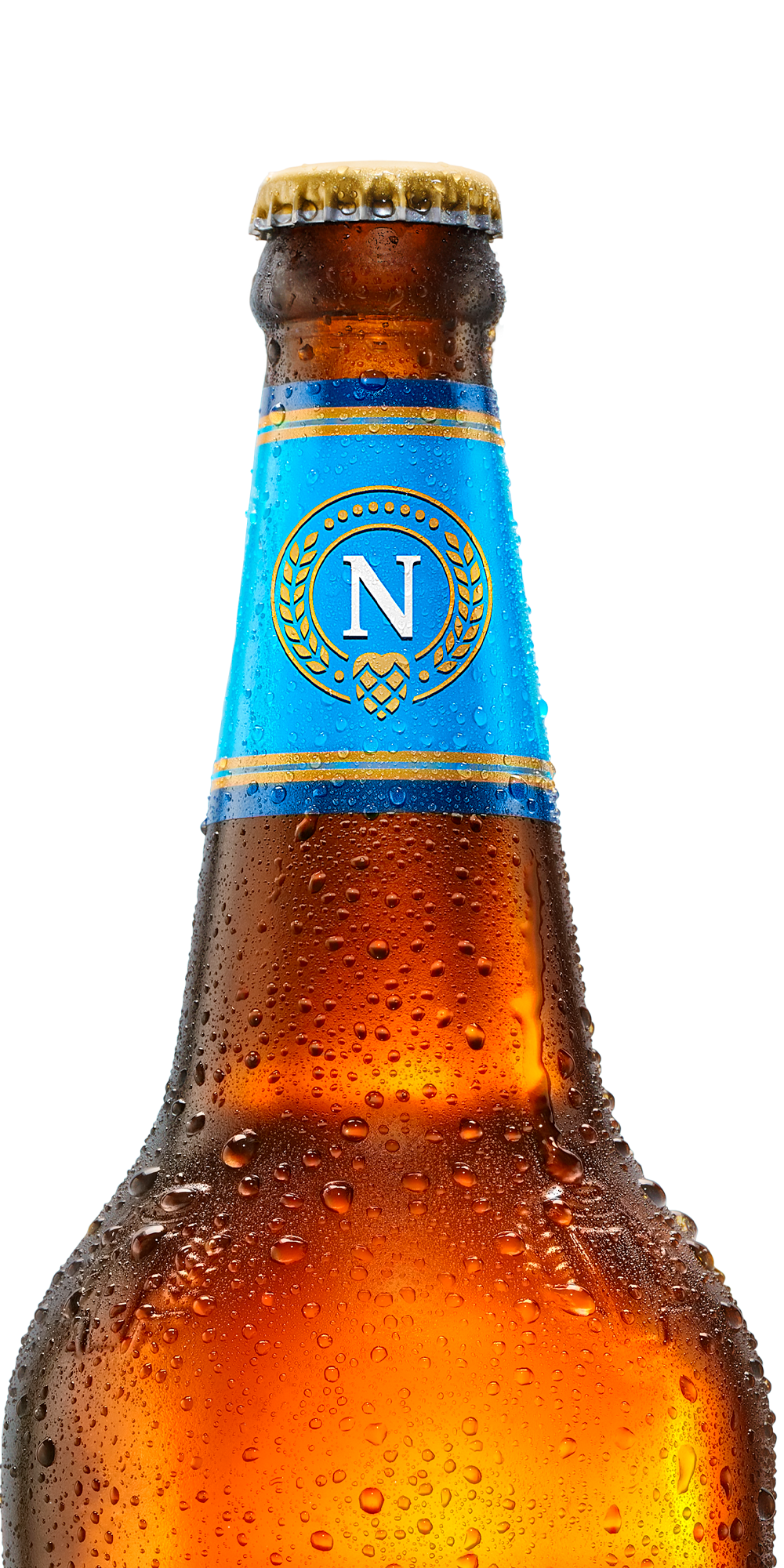 Botella de litro de Amstel