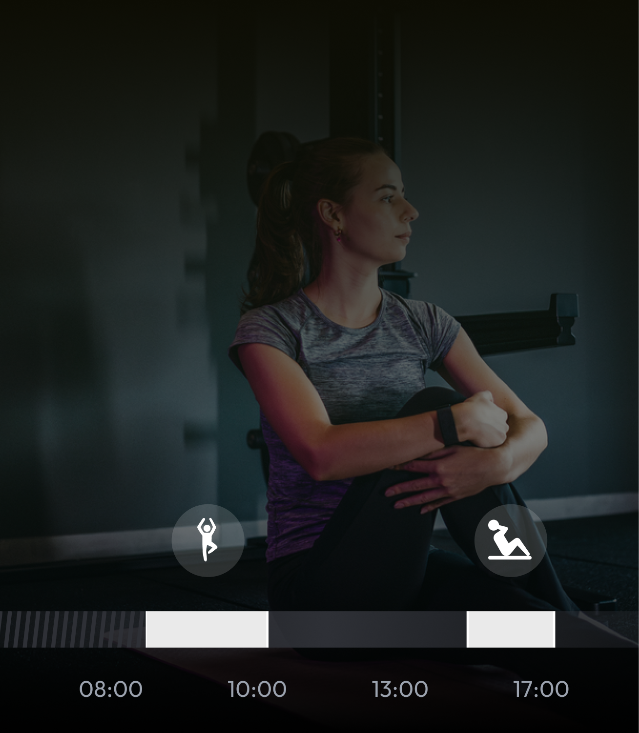 Person exercising with activity tracker