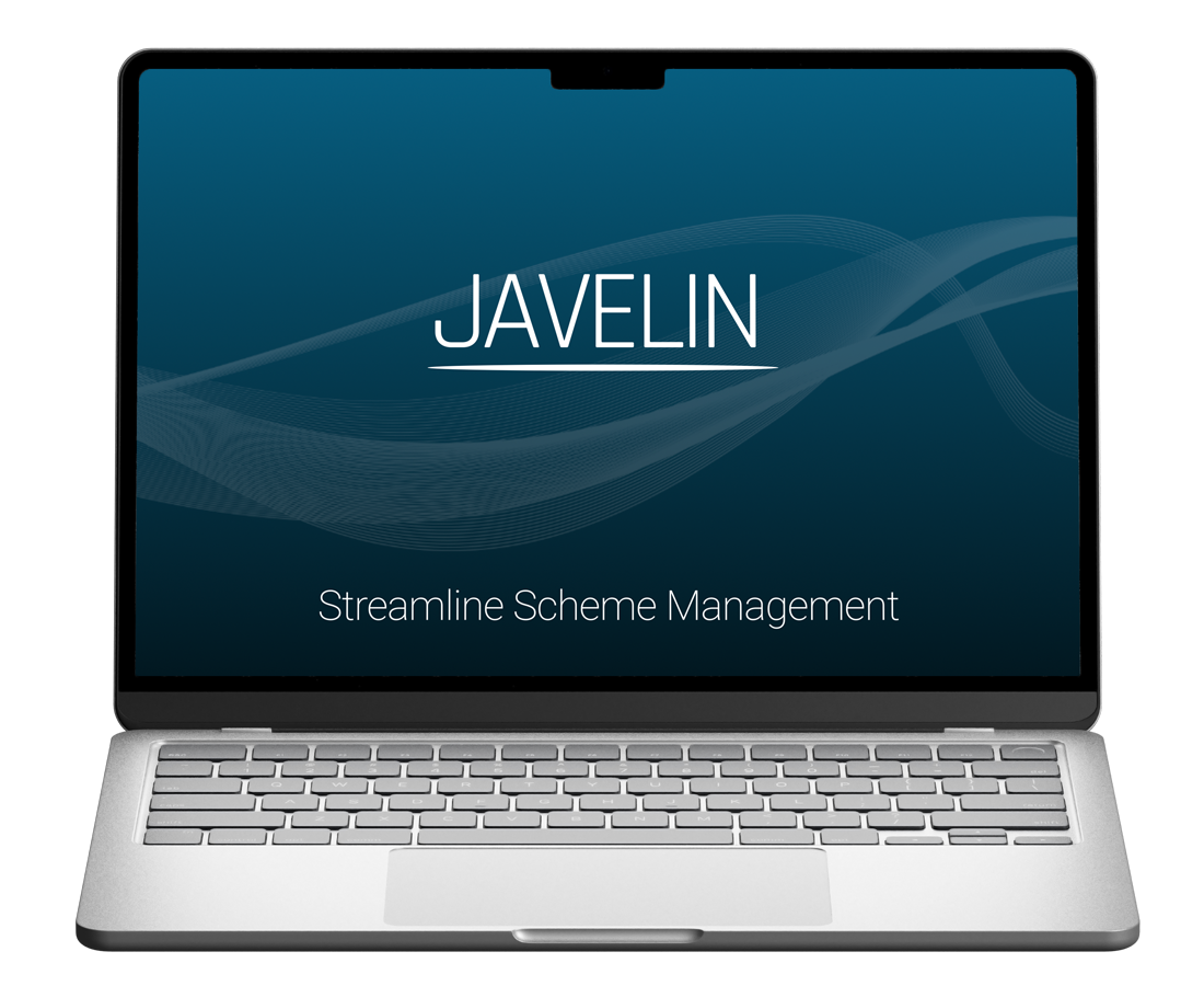 Laptop with Javelin branding