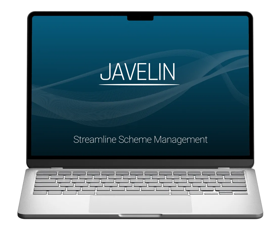 Laptop with Javelin branding