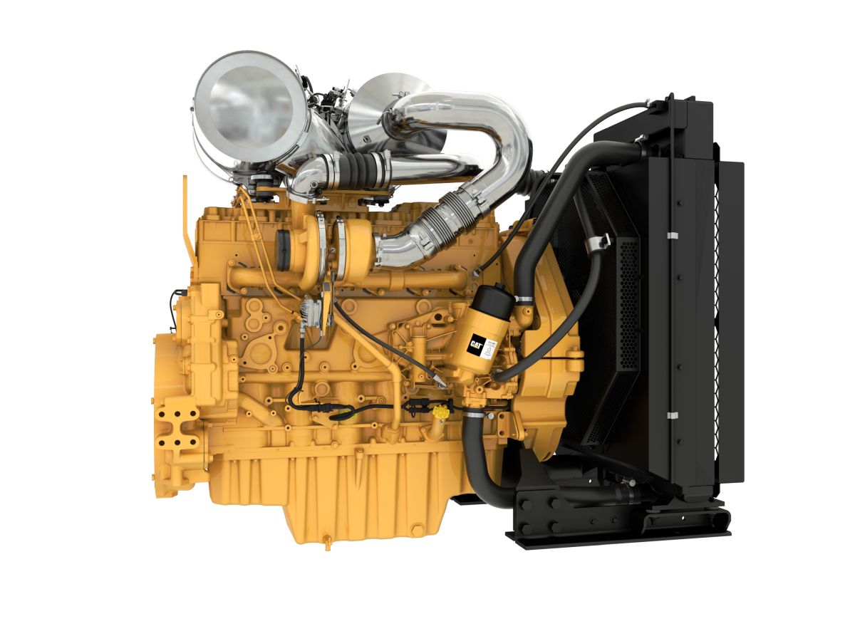 Motor Cat C13D v provedení IPU dodává Caterpillar s kompletním chlazením, systémem sání, kabeláží, řídicí elektronikou i systémem zpracování výfukových plynů